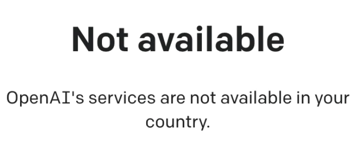 OpenAI的服务在您所在的国家/地区不可用。